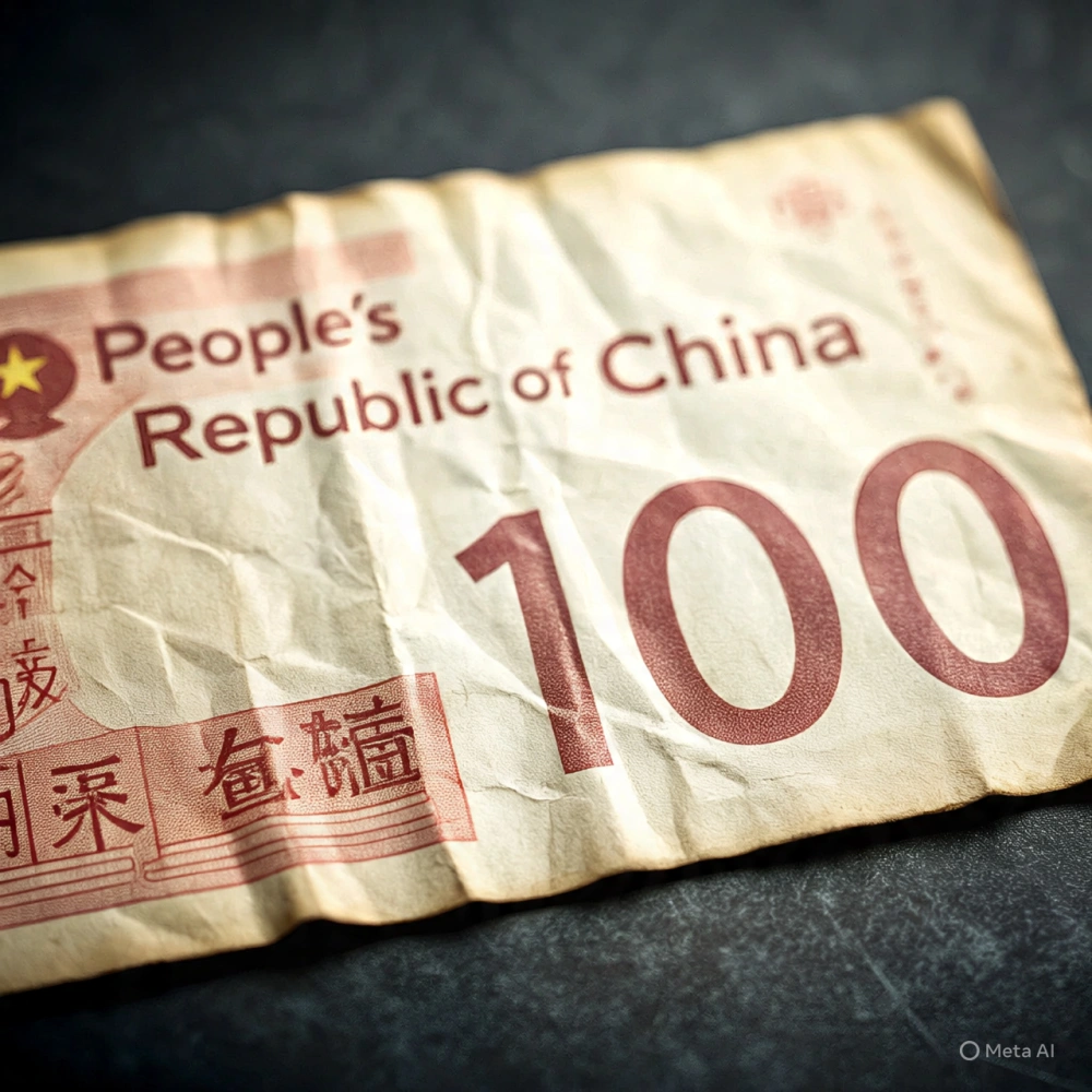 Ilustrasi mata uang yuan. (Meta AI)